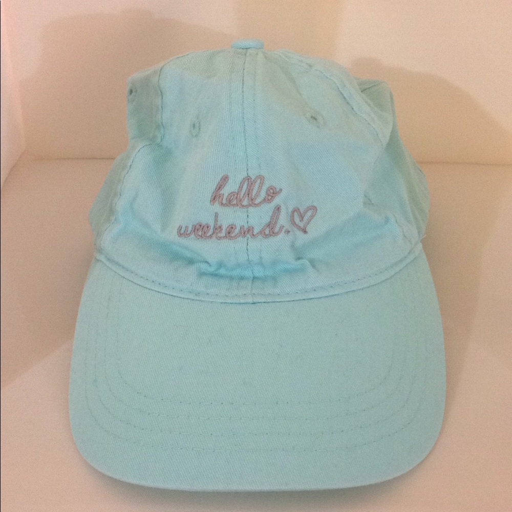 New Hello Weekend Teal Cap